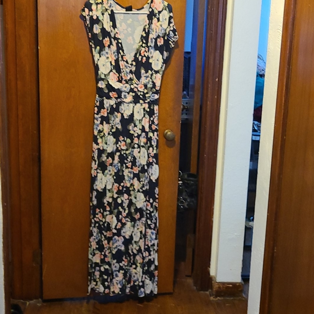 Agnes and dora floral maxi dress